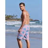 image:imageEkouaer 9 Inch Mens Swim Trunks with Compression Liner 2 in 1 Board ShortsTurtle Pink