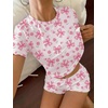 image:imageEkouaer Cute Pajama Sets for Women Summer Short Sleeve Lounge Sets SXXLPink Bow