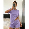 image:imageEkouaer Cute Pajama Sets for Women Summer Short Sleeve Lounge Sets SXXLPurple