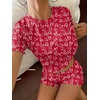 image:imageEkouaer Cute Pajama Sets for Women Summer Short Sleeve Lounge Sets SXXLRed Love