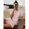 image:imageEkouaer Cute Pajama Sets for Women Summer Short Sleeve Lounge Sets SXXLStrawberry
