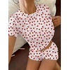 image:imageEkouaer Cute Pajama Sets for Women Summer Short Sleeve Lounge Sets SXXLStrawberry