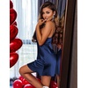 image:imageEkouaer Lingerie for Women Satin Nightgowns Sexy Sleepwear Silk Slip NightyNavy Blue