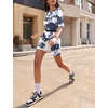 image:imageEkouaer Lounge Sets 2 Piece Summer Outfits 2026 Oversized Biker Short SetsBlack1