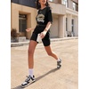 image:imageEkouaer Lounge Sets 2 Piece Summer Outfits 2026 Oversized Biker Short SetsBlack3