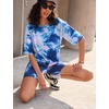 image:imageEkouaer Lounge Sets 2 Piece Summer Outfits 2026 Oversized Biker Short SetsBlue1