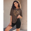 image:imageEkouaer Lounge Sets 2 Piece Summer Outfits 2026 Oversized Biker Short SetsBrown1