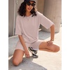 image:imageEkouaer Lounge Sets 2 Piece Summer Outfits 2026 Oversized Biker Short SetsGold