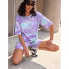 image:imageEkouaer Lounge Sets 2 Piece Summer Outfits 2026 Oversized Biker Short SetsPurple1