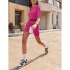 image:imageEkouaer Lounge Sets 2 Piece Summer Outfits 2026 Oversized Biker Short SetsRose Red