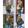 image:imageEkouaer Maternity Long Sleeve Shirt 3Packs Round Neck Pregnancy Tops Casual Tee Top ShirtsBlackCoupled PinkArmy Green