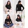 image:imageEkouaer Maternity Long Sleeve Shirt 3Packs Round Neck Pregnancy Tops Casual Tee Top ShirtsBlackWhiteDgrey Textile
