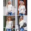 image:imageEkouaer Maternity Long Sleeve Shirt 3Packs Round Neck Pregnancy Tops Casual Tee Top ShirtsBlackWhiteKhaki