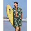 image:imageEkouaer Mens Pajama Sets Button Down Summer Pjs Hawaiian Lounge Set XSXXLCoconut Tree  Blue Green