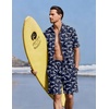 image:imageEkouaer Mens Pajama Sets Button Down Summer Pjs Hawaiian Lounge Set XSXXLDinosaur Skeleton