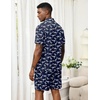 image:imageEkouaer Mens Pajama Sets Button Down Summer Pjs Hawaiian Lounge Set XSXXLDinosaur Skeleton