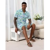 image:imageEkouaer Mens Pajama Sets Button Down Summer Pjs Hawaiian Lounge Set XSXXLFlamingo
