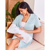 image:imageEkouaer Nightgowns for Women Button Down Sleep Shirt Short Sleeve SleepwearLight Blue