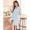 image:imageEkouaer Nightgowns for Women Button Down Sleep Shirt Short Sleeve SleepwearLight Blue