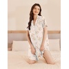 image:imageEkouaer Nightgowns for Women Button Down Sleep Shirt Short Sleeve SleepwearLittle Daisy