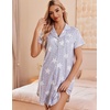image:imageEkouaer Nightgowns for Women Button Down Sleep Shirt Short Sleeve SleepwearStars