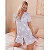 image:imageEkouaer Nightgowns for Women Button Down Sleep Shirt Short Sleeve SleepwearStars