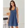 image:imageEkouaer Nightgowns for Women Cotton Night Gown Tank Sleeveless Sleep DressBlue