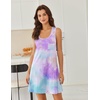 image:imageEkouaer Nightgowns for Women Cotton Night Gown Tank Sleeveless Sleep DressBlue Tie Dye