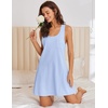 image:imageEkouaer Nightgowns for Women Cotton Night Gown Tank Sleeveless Sleep DressLight Blue