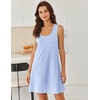 image:imageEkouaer Nightgowns for Women Cotton Night Gown Tank Sleeveless Sleep DressLight Blue