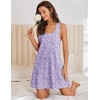 image:imageEkouaer Nightgowns for Women Cotton Night Gown Tank Sleeveless Sleep DressPurple Dots