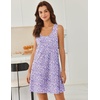 image:imageEkouaer Nightgowns for Women Cotton Night Gown Tank Sleeveless Sleep DressPurple Dots