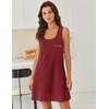 image:imageEkouaer Nightgowns for Women Cotton Night Gown Tank Sleeveless Sleep DressWine Red