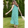 image:imageEkouaer Nightgowns for Women Long Sleeveless Night Gown Button SleepshirtGreen Floral