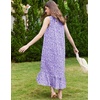 image:imageEkouaer Nightgowns for Women Long Sleeveless Night Gown Button SleepshirtPurple Dots
