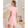 image:imageEkouaer Nightgowns for Women Pleated Sleep Shirts Short Sleeve Night ShirtsLily Elegance