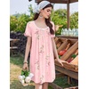 image:imageEkouaer Nightgowns for Women Pleated Sleep Shirts Short Sleeve Night ShirtsLily Elegance