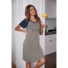 image:imageEkouaer Nightgowns for Women Short Sleeve Night Dress Printed Sleepwear01 Navy Blue