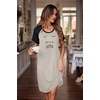 image:imageEkouaer Nightgowns for Women Short Sleeve Night Dress Printed SleepwearBblackwake Me Up Later