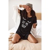 image:imageEkouaer Nightgowns for Women Short Sleeve Night Dress Printed SleepwearBlack Sleep