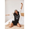 image:imageEkouaer Nightgowns for Women Short Sleeve Night Dress Printed SleepwearBlack Sleep