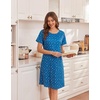 image:imageEkouaer Nightgowns for Women Short Sleeve Night Dress Printed SleepwearBlue Dog Claw