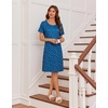 image:imageEkouaer Nightgowns for Women Short Sleeve Night Dress Printed SleepwearBlue Dog Claw