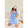 image:imageEkouaer Nightgowns for Women Short Sleeve Night Dress Printed SleepwearBlue Moon