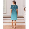 image:imageEkouaer Nightgowns for Women Short Sleeve Night Dress Printed SleepwearCyan Vine