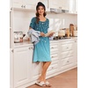image:imageEkouaer Nightgowns for Women Short Sleeve Night Dress Printed SleepwearCyan Vine
