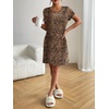 image:imageEkouaer Nightgowns for Women Short Sleeve Night Dress Printed SleepwearLeopard Print