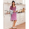 image:imageEkouaer Nightgowns for Women Short Sleeve Night Dress Printed SleepwearPurple Vine