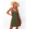 image:imageEkouaer Nightgowns for Women Sleeveless Nighty Sexy Sleep Dress ChemiseArmy Green