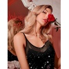 image:imageEkouaer Nightgowns for Women Sleeveless Nighty Sexy Sleep Dress ChemiseBlack Sakura